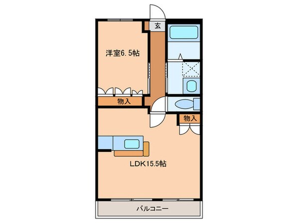 ｱｼｭｰﾚ・Ｍの物件間取画像